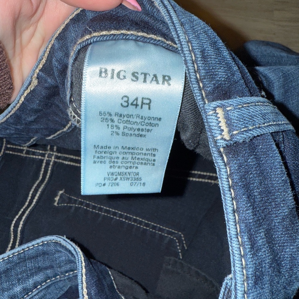 Big Star Maddie Skinny Jeans Western Cowgirl Dark Wash Rodeo Denim‎ Y2K Country - Picture 6 of 12
